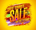 Great summer sale vector poster, top collections