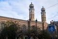 Great Synagogue, Budapest, Jewish heritage. Illuminated elegance merges history and spirituality in the Royalty Free Stock Photo