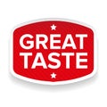 Great Taste sticker vector Royalty Free Stock Photo