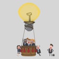 Great teamwork idea and loser businessman. 3D