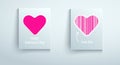 A great template for postcards for Valentine`s Day