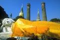 Great Temple of Auspicious Victory Wat Yai Chai Mongkol, Ayutthaya,Thailand Royalty Free Stock Photo