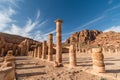 Great Temple columns in Petra, Wadi Musa, Jordan Royalty Free Stock Photo