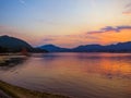 Great Torii of Itsukushima Shinto Shrine at sunset Royalty Free Stock Photo