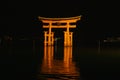 Great torii at night, Miyajima
