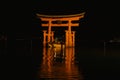 Great torii at night, Miyajima