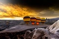 The great tourist attraction of Cappadocia - balloon flight. Cap. Hill, beauty.