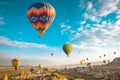 Great tourist attraction of Cappadocia hot air balloon flight