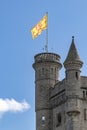 The great tower and The Royal Standard of Scotland Balmoral Castle Scotland Royalty Free Stock Photo