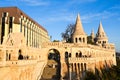 The great tower of Fishermen`s Bastion on the castle hill of Budapest Royalty Free Stock Photo