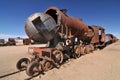 The Great Train Graveyard, train cemetery, and one of the major tourist attractions of the Uyuni area in Bolivia