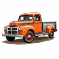 Great Truck Scene Iconic Journey Royalty Free Stock Photo
