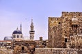 Great Umayyad mosque and castle of Damascus Royalty Free Stock Photo