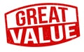 Great value sign or stamp Royalty Free Stock Photo