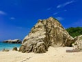 Great view aharen beach in okinawa Royalty Free Stock Photo