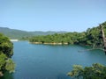 Great view beach irrigation Resorvoir mountain Sea in Hong Kong Tai tam country park waterworks Heritage trail