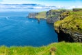 Great view of Cliffs of Moher in county Clare, Ireland, in a sunny day Royalty Free Stock Photo