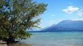 Great view of Lake Garda from Sirmione beach, Italy