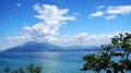 Great view of Lake Garda from Sirmione beach, Italy