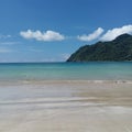 Great view of Lampuuk beach in Aceh-Indonesia