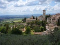 Great view over Assisi and Umbrian countryside Royalty Free Stock Photo