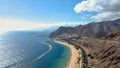 Great view over the Atlantic, with golden yellow Sahara sandy beach with name