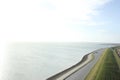 Great view from Plompe Toren in Koudekerke near the coast of the North Sea in the Netherlands