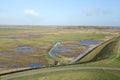 Great view from Plompe Toren in Koudekerke near the coast of the North Sea in the Netherlands