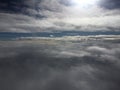 Great view sky clouds window seat air airplane whataview