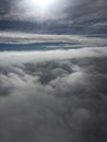 Great view sky clouds window seat air airplane whataview