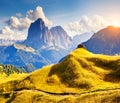 Great view on valley Gardena. National Park Dolomites, South Tyrol. Location Ortisei, Italy, Europe