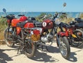 Vintage mopeds on the coast