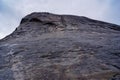 Great vistas of massive granite monoliths El Capitan seen from Yosemite Valley floor in Yosemite National Park, California Royalty Free Stock Photo