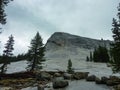 Great vistas of massive granite monoliths El Capitan seen from Yosemite Valley floor in Yosemite National Park, California Royalty Free Stock Photo