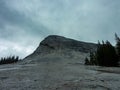 Great vistas of massive granite monoliths El Capitan seen from Yosemite Valley floor in Yosemite National Park, California Royalty Free Stock Photo