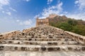 The great wall against a blue sky Royalty Free Stock Photo