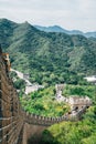 The Great Wall in Beijing, China Royalty Free Stock Photo