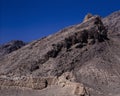 The Great Wall built from rammed earth seen in disrepair