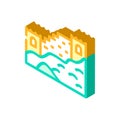 great wall of china isometric icon vector illustration