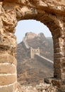 The Great Wall of China. This section of the Great Wall is at Jinshanling near Beijing. Royalty Free Stock Photo