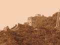Great Wall of China (Sepia) Royalty Free Stock Photo