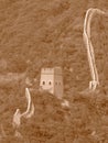Great Wall of China (Sepia) Royalty Free Stock Photo
