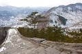 The Great Wall of China in snow