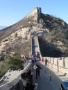 The Great Wall of China stretches up to the sky Royalty Free Stock Photo