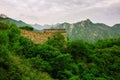 Great Wall of China in Summer. Mutianyu section near Beijing Royalty Free Stock Photo