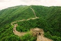 Great Wall of China in Summer. Mutianyu section near Beijing Royalty Free Stock Photo