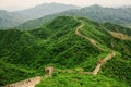 Great Wall of China in Summer. Mutianyu section near Beijing Royalty Free Stock Photo