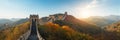 stunning Great Wall of China sunny autumn day Royalty Free Stock Photo