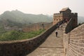 The Great Wall of China with tourists