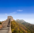 The great wall of china under the blue sky Royalty Free Stock Photo